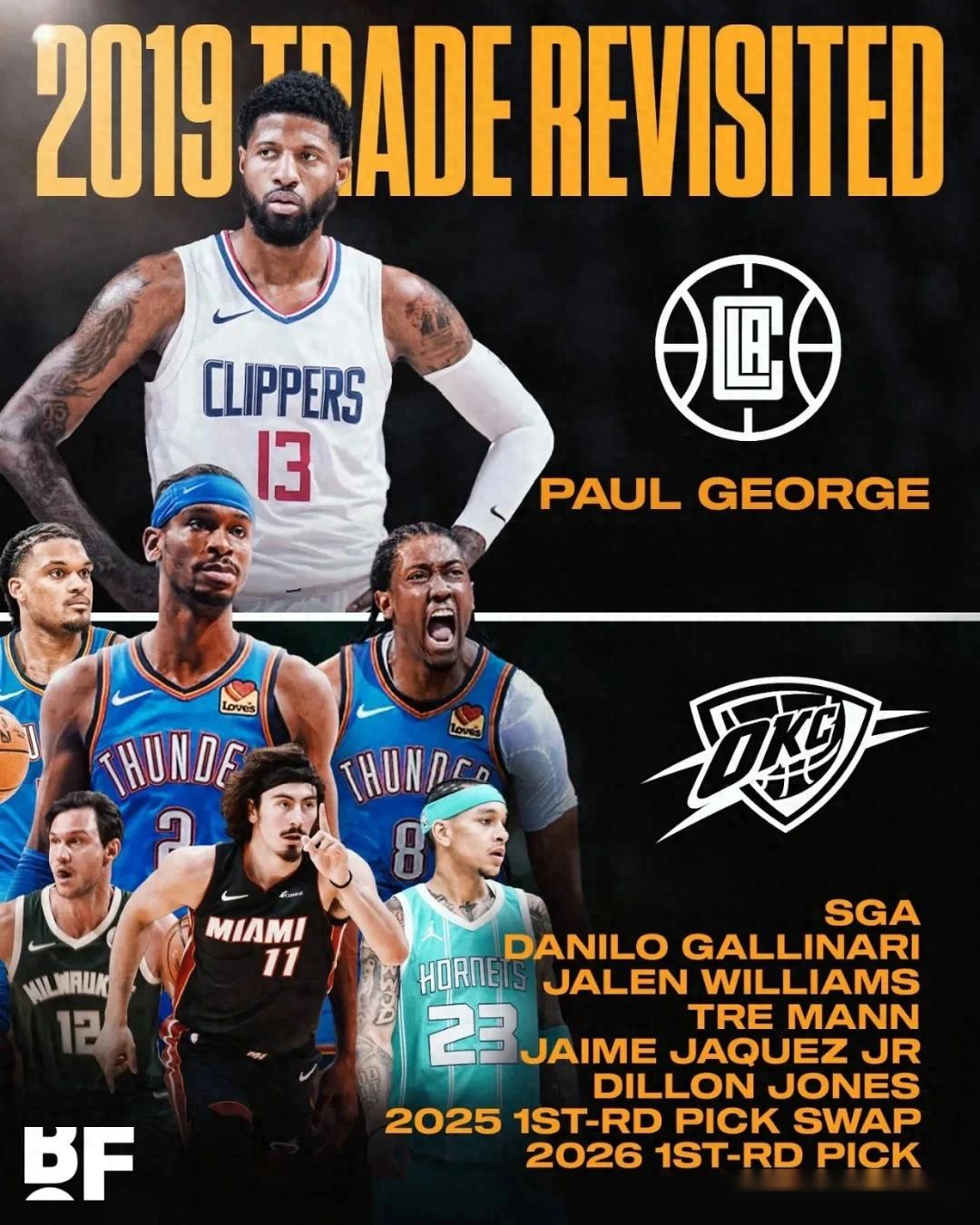 轟動(dòng)的NBA！在過去25年中 有25份大筆交易！快船9比1在歷史上排名第一